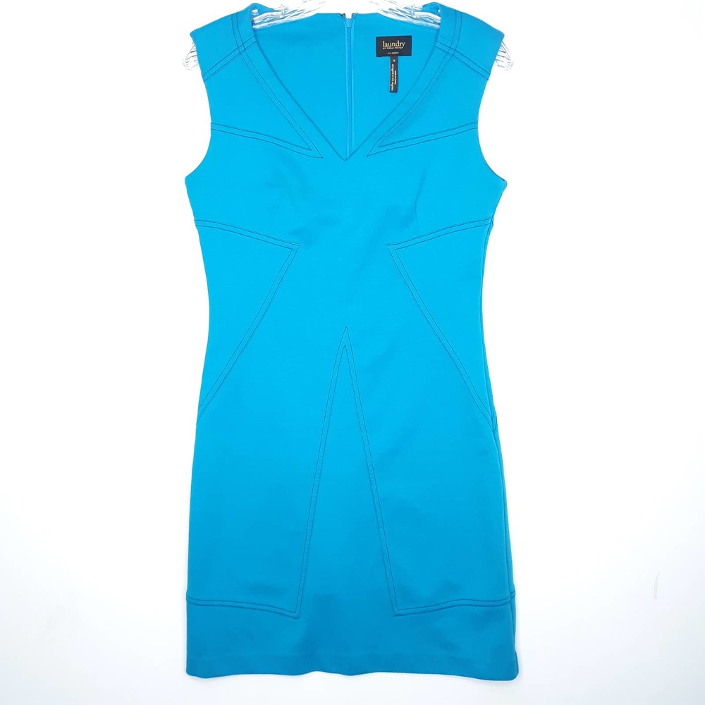Laundry by Shelli Segal Sheath Dress Turquoise 6